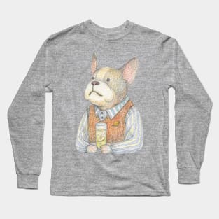 French bulldog and Gin tonic Long Sleeve T-Shirt